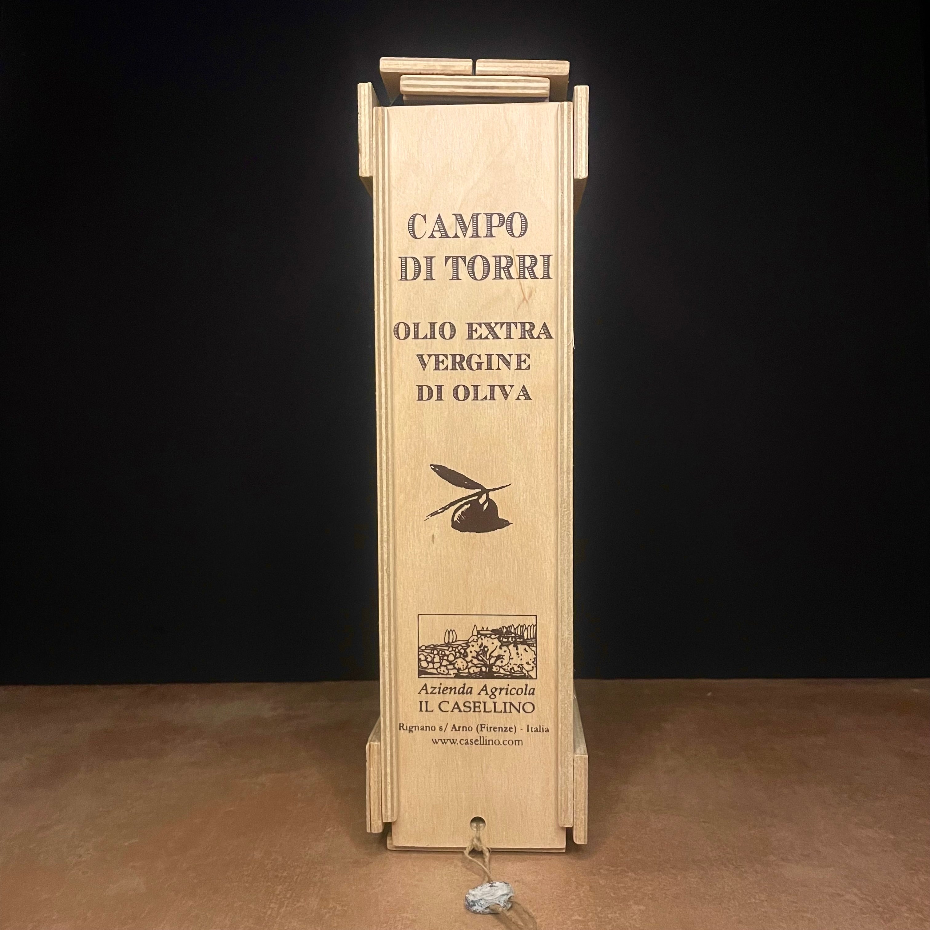 Campo Di Torri Organic Extra Virgin Oil 500ml - Wooden Boxed Olives&Oils(O&O)